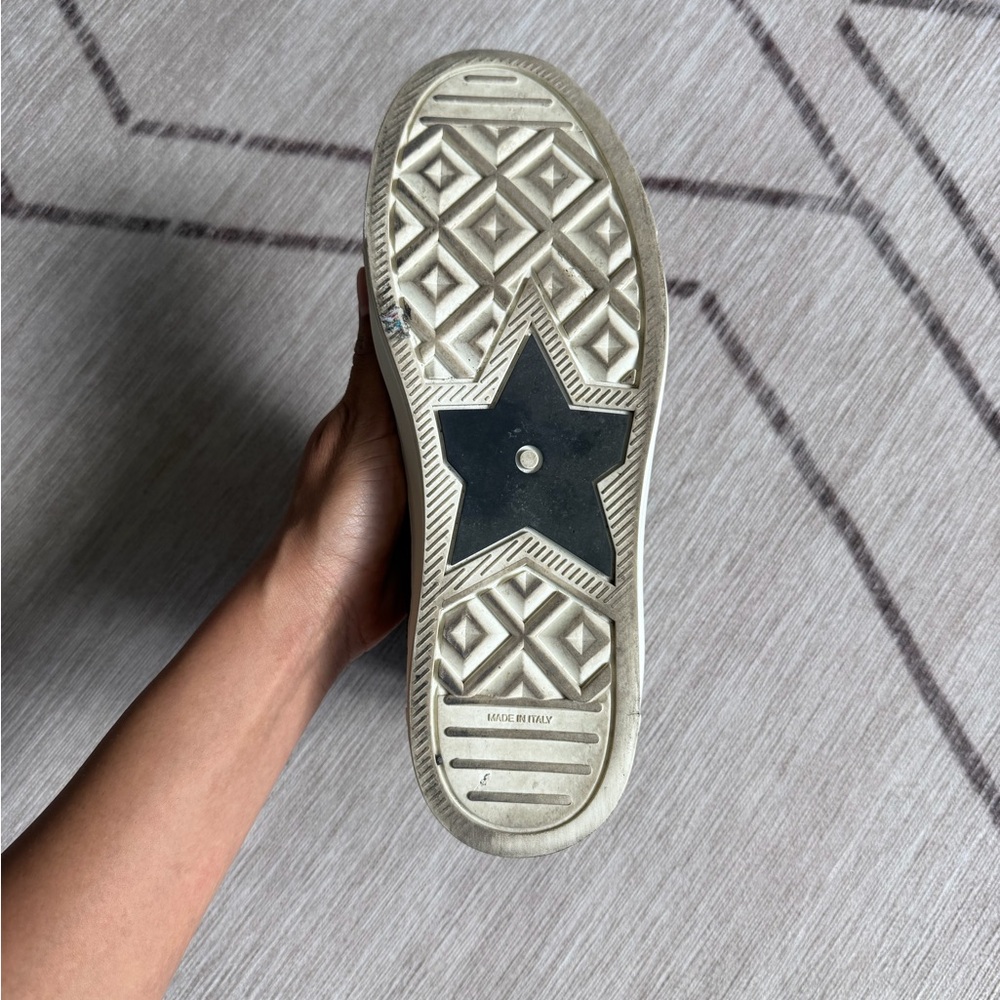 Dior Monogram High-Top Sneakers in Black and Cream - Picture 5 of 6